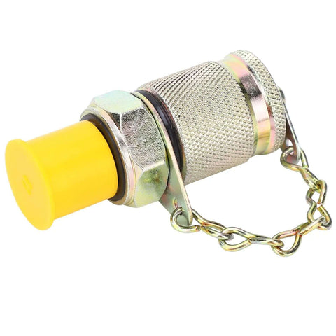 Strong Hydraulic Test Adapter Tool For High Pressure Monitoring Sampling Where You Need Zero Leak Free During Work With M14 And M16 Specs Fit For Shop Pros Who Want Quick Fixes And Solid Jobs Anytime They Hit the Line, yellow-capped steel adapter