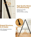 Heavy Duty Foldable Hammock Chair Stand With 300 Lb Capacity showing iron pipe with matte coating and stable triangular structure