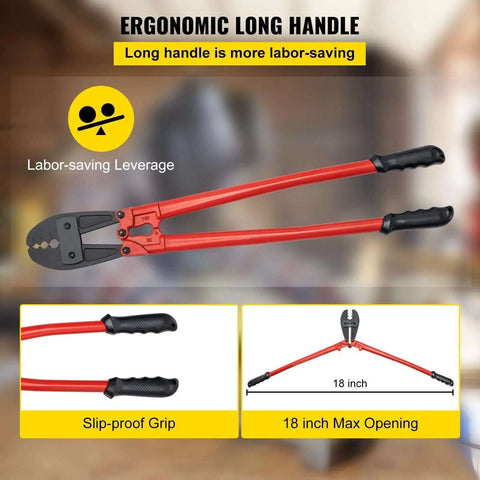 Heavy Duty Wire Rope Crimping Tool With 30 Inch Long Handle For Five Thirty Second Inch, One Quarter And Five Sixteenth Inch Sleeves displayed