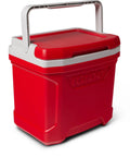 Profile II 16 Quart Red Cooler With Fold Flat Bail Handle, Cool Riser Technology For Superior Cooling, front view