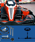 Steel Steering Wheel Kit With Adjustable Gear Rack Pinion Shaft For 110cc Go Kart ATV Buggy Quad Replacement 300mm Wheel