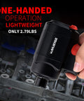 Compact Half Inch Air Impact Wrench Delivers Up To 700 Ft-Lb Max Torque, lightweight one-handed operation in use