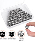 Box of Five Sixteenth By Eighteen Thread Nylon Insert Hex Lock Nuts Made From Three Zero Four Stainless Steel with hand holding one nut