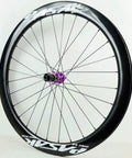 Carbon Fiber 700C Road Wheel Set With Mid Lock Disc Brakes, 28 Hole, 1850g Per Pair, includes visible carbon fiber rims