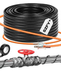 Heavy Duty Water Pipe Heat Tape for Freeze Protection, Roof and Gutter Deicing Cable, 3 to 200 Feet, -40F Ready, 120V 5W Foot