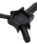 Heavy Duty 1/2 Inch Blue Air Compressor Piping Tube 200 Foot Hose Kit With Quick Connect Fittings, black connector fitting