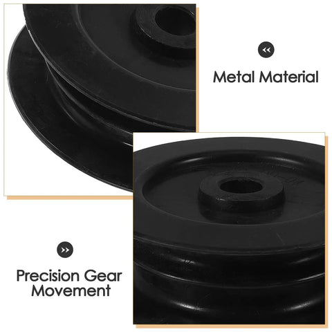 Pro Grade Heavy Duty Forklift Pulley Replacement With Dual Groove Wheel Hydraulic Hose Roller And Gate Roller For Fork Truck Maintenance Built To Last Keeps Hoses And Cables In Line During Lifts, black metal pulley