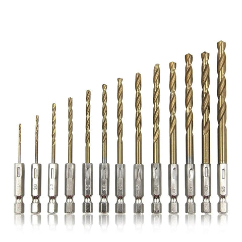 Top Tier 13 Piece Twist Drill Bit Kit With Ultra Sharp M35 High Speed Steel Construction And 135 Degree Point Tips For Rock Hard Stainless Steel Cast Iron Jobs That Fly Through Metal Like A Hot Knife
