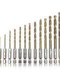 Get Your Hands On This Awesome 13 Piece M35 Cobalt Twist Drill Bit Set With Sharp 135 Degree Tips Perfectly Engineered For Tough Cast Iron And Stainless Steel Jobs Plus Jobber Length Design Fits All Your Regular Clamping Tools Like A Champ. 13-piece M35 cobalt twist drill bit set, jobber length, 135° tips