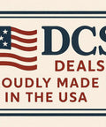 DCS Deals logo with American flag, text reads 'Proudly Made in the USA'