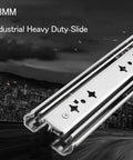 Heavy Duty Side Mount Drawer Slides Rock Solid Soft Close Tool Cabinet Glides thick cold rolled steel rail 53MM length.