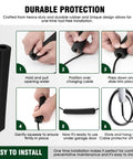 Steps showing installation of EV Cable Protector Pass Through for Garage Door Heavy Duty Rubber Guard 19mm Inner Diameter