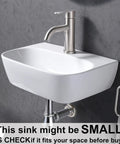 Slick Space Saving White Corner Sink For Tiny Bathrooms, Wall Mount Or Wall Hung, 11 By 11 By 4 Inch Ceramic Vessel Lavatory
