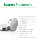 Ten Pack SR927SW 399 Watch Batteries Top Shelf Silver Oxide Button Cells 1.55v shown with specifications and dimensions.