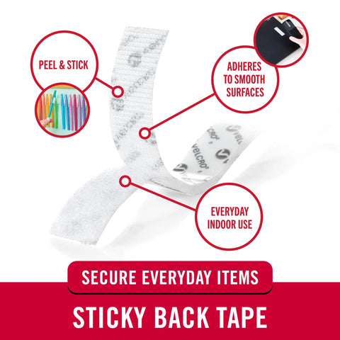 Self-Adhesive Hook And Loop Fasteners Roll Fifteen Feet By Three Quarter Inch White For General Purpose Home Office Organization Peel And Stick No Sew Adhesive Bond On Smooth Surfaces