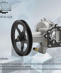 Enocos vacuum pump front view with black pulley and mounting housing for GM SUVs, part 12696313.