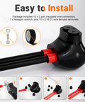 Heavy Duty 2 Port Insulated Wire Connector for 4 to 14 AWG Aluminum to Copper Cables, Single Side Entry, Black Aluminum Wire Connector with Slotted Allen Hex, 10 Pack, Great for DIY Auto and Industrial Electrical Jobs. installed on black cables