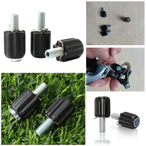 6 Pack Bike Derailleur Barrel Adjusters Replacement Shift Cable Downtube Index M5 Adjusting End Screws, Stainless Steel and Plastic