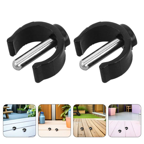 Ten Pack C Clamp Locking Clips For Walking Sticks And Crutches Replacement Pins Heavy Duty ABS Steel Universal Fit Secure