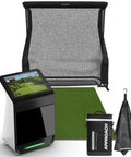 R50 Premium Golf Launch Monitor And Simulator with touchscreen, Pro Net, Pro Turf, and Signature Series Golf Towel Bundle