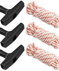 3 Pack 10 Ft Pull Cord Rope With Handle 9/64 Inch 3.5mm Premium Starter Rope for Lawn Mower, Generator, Chainsaw Replacement