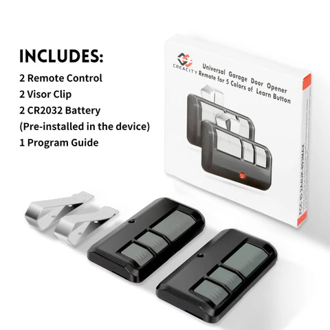 Two Pack Universal Garage Door Opener Remote Compatible With Major Openers 893LM 893Max 971LM Across 1993 To Current