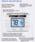 No Fuss Non Programmable Thermostat For Home 1 Heat 1 Cool Single Stage System With Humidity Display Large LCD Backlit Screen