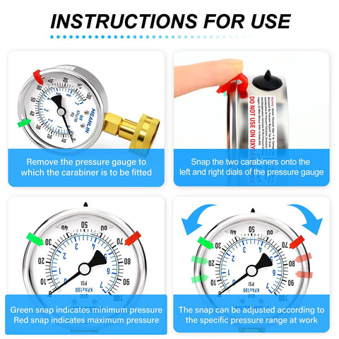 Front view: stainless steel pressure gauge, 0–100 psi, 2.5-inch dial, 3/4-inch female, liquid-filled with sealing ring.