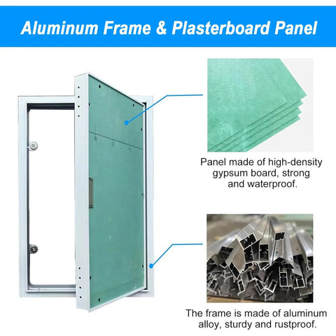 Hassle Free Paintable Drywall Access Panel 14 By 26 Inch Aluminum Frame Heavy Duty Gypsum Board Flush Mount illustrates strong waterproof panel.