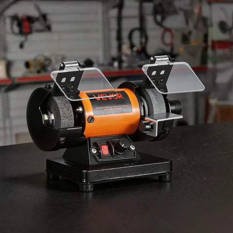 Heavy Duty Bench Buffer Polisher With Hella Adjustable Speed Up To 10600 Rpm And A Straight Up 100 Piece Accessory Kit For Knocking Out Wood Metal Jewelry And Stone Diy Grinding Tasks Get That Sharp Final Shine with protective shields and adjustable speed knobs