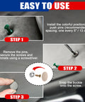 Instruction steps for 90Pcs Car Roof Headliner Repair Button Pins Kit With Installation Tool Universal Snap Rivets For Interior Ceiling Fixing Beige