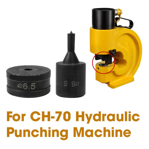 6.5mm Hydraulic Hole Punch Die For CH70 Punch Machine Pro Grade Upper 40mm Mold Lower 26mm Mold Round Die Tool Durable Black 1pc