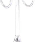 Carolina Collection 2 Ring Guest Towel Stand in Satin Chrome, solid brass bathroom accessory with classic traditional design.