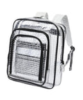 Heavy Duty Tool Backpack With Transparent Mesh Pockets For Tech Pros And Mechanics Durable Anti Static PVC Cleanroom Storage Organizer Built Tough Hella Spacious Black, clear mesh design.