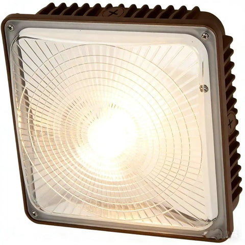 120W LED Canopy Light High Bay Ceiling Fixture Pack Of 2 For Warehouse And Balcony Areas with acrylic lens and heat sink