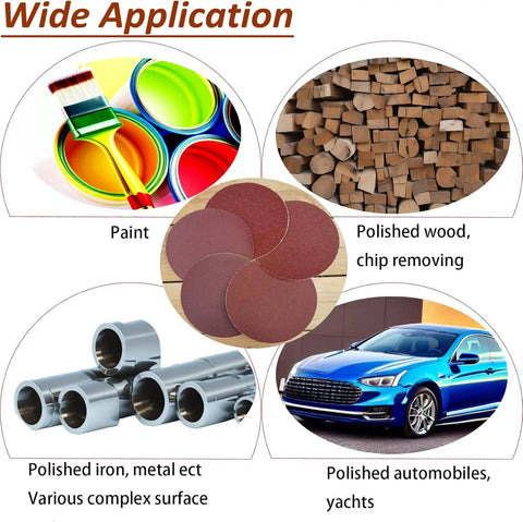 5 Inch PSA Sanding Discs Set With 60 Pieces Ten Each Of 80 100 120 180 240 And 400 Grit Self Adhesive Sticky Back for diverse surfaces