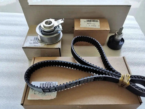 V-Belt Drive Belts Set Engine Timing Belt Plus Tensioner Kit 04E198119A For VW Golf A1 A3 And Skoda Seat 1.2 And 1.4 EA211 Swap, belt and tensioner in boxes