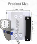 Versatile 45 Degree Tile Chamfering Tool Stand For Angle Grinders with cooling tube connector, shown with dimensions