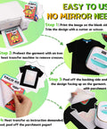 HTVRONT heat transfer paper for dark T-shirts, 25 sheets, 8.5x11 in, inkjet/laser printers