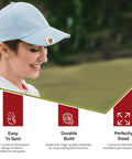 Berry Inspired Golf Ball Marker With Alignment Marker For Putting Green on cap highlighting visibility and build