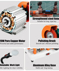Key Cutting Machine Duplicator For Precise Manual Key Copying with components; motor, steel fixture, brush, light, base