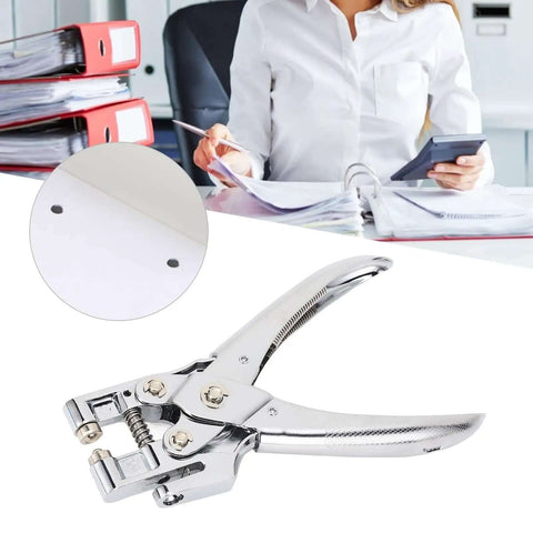 5mm Single Hole Punch For 30 Sheets A4 Paper Handheld Manual Puncher With Chrome Plated Rustproof Body and Adjustable Punch Depth