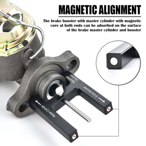 Magnetic Brake Booster Adjustment Tool With Master Cylinder For Precise Braking Distance Tuning Aluminum Push Rod