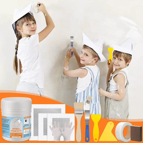 All In One Drywall Patch And Spackle Repair Kit For Quick Holes And Cracks On Walls And Ceilings With 22 Ounce White Putty