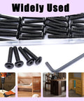 Heavy Duty Built To Last One Quarter By Twenty Threads Flat Head Socket Screws For Furniture Bolts Fully Threaded 304 Stainless Steel Black Zinc Plated Countersunk Connector Screws With Hex Spanner with hex spanner in box