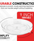 Total Game Changer Ultra Smooth Acrylic Lazy Susan Turntable 9 Inch showing durable construction and smooth spinning mechanism.
