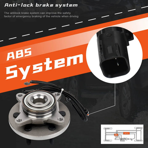 Front Wheel Bearing And Hub Assembly For 2011 2014 Lincoln Navigation Ford F 150 And Expedition 6 Lug Front Left And Right With ABS