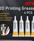 Gear Grease Lubricant For 3D Printer Guide Rails And Optical Axis Heavy Duty Lubricant For Smooth Motion 4 Pack in tubes