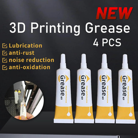 Gear Grease Lubricant For 3D Printer Guide Rails And Optical Axis Heavy Duty Lubricant For Smooth Motion 4 Pack in tubes