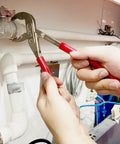 Using pliers from Non Sparking 62 Piece Tool Set With Sledge Hammer Ball Pein Hammer Claw Hammer Wrenches Pliers Chisels And Screwdrivers
